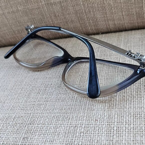 Coach Women Eyeglasses Frame Denim Taupe Glitter Gradient 54[]15 135 Glasses - Picture 5 of 12